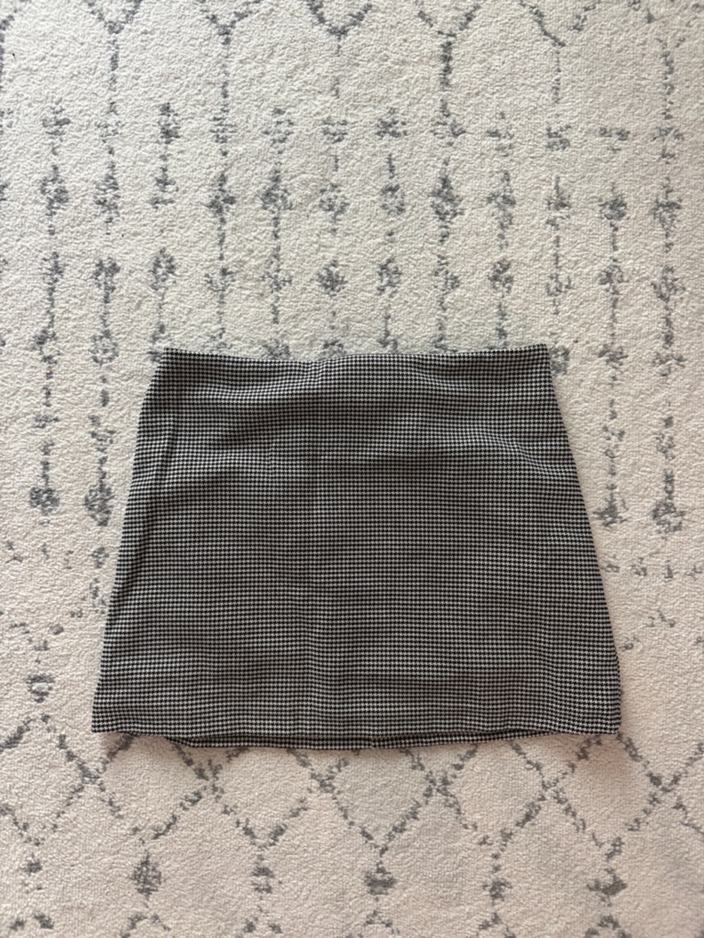 H&M Black and White Mini Skirt - Houndstooth